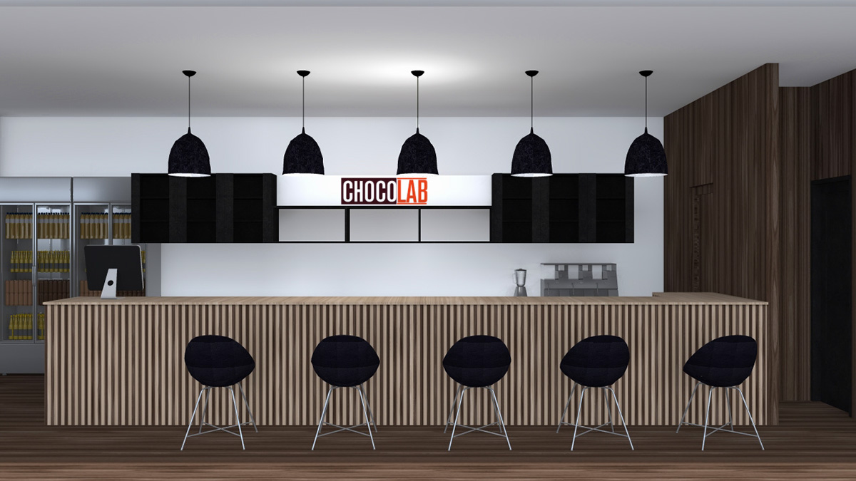3D Interior design cafe ArchiCAD