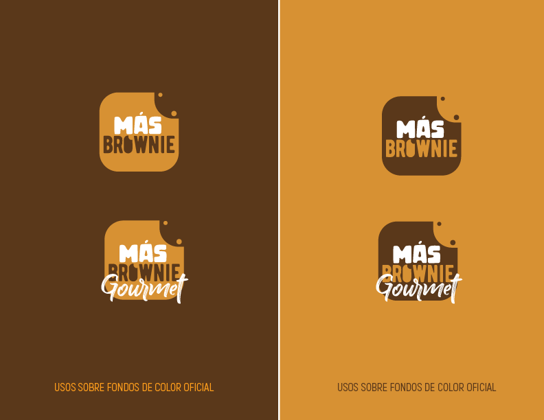 gourmet brownie branding  Lineguide Manual de Marca cocina diseño de marca