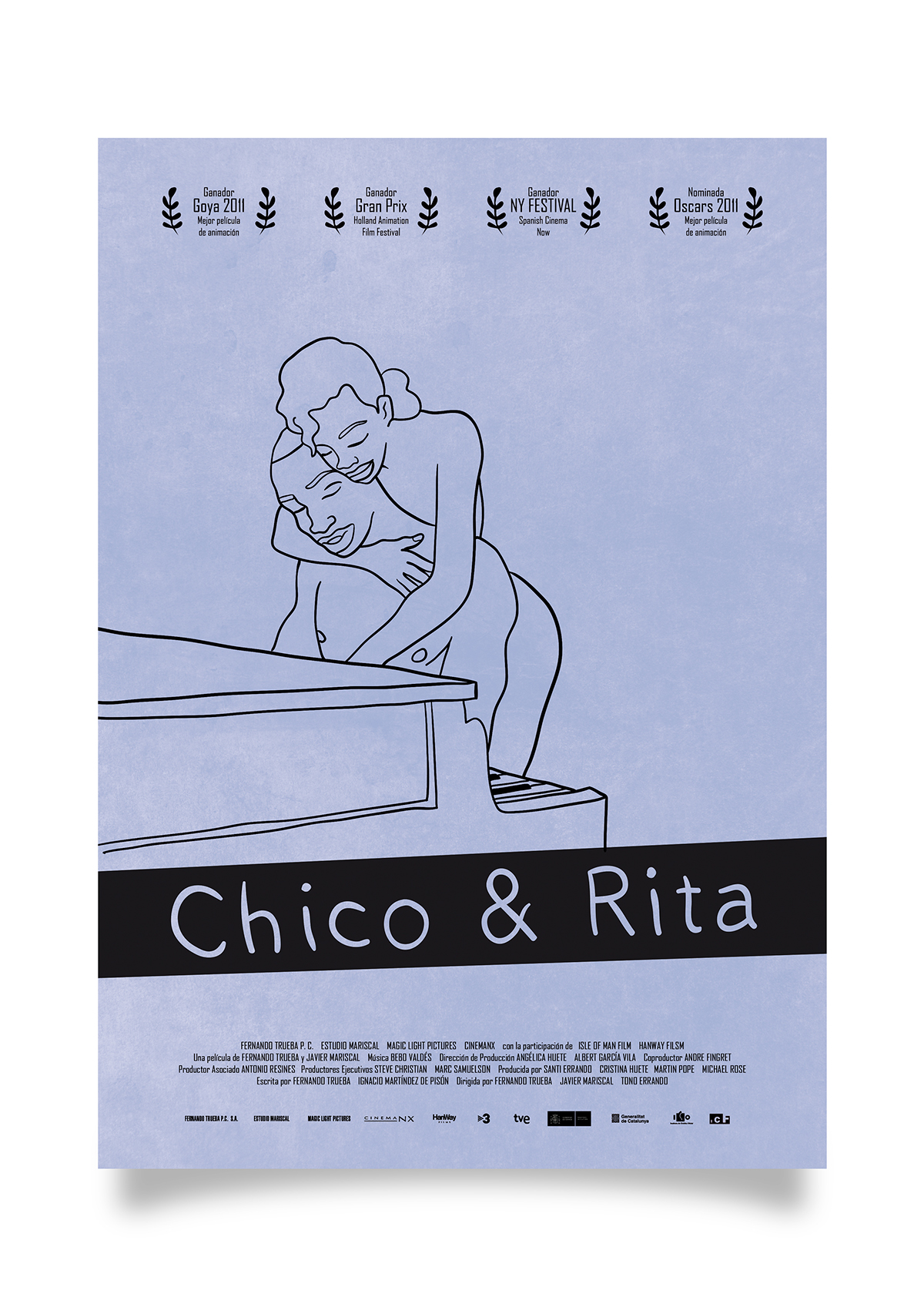 Chico y Rita  Mariscal cover poster design diseño cartel carteles cine Gauss Multimedia Paul Smile