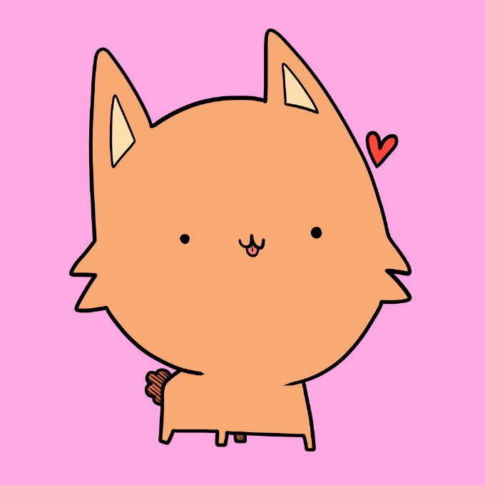 cartoon Cat Character design  cute Drawing  ILLUSTRATION  kitten meow
