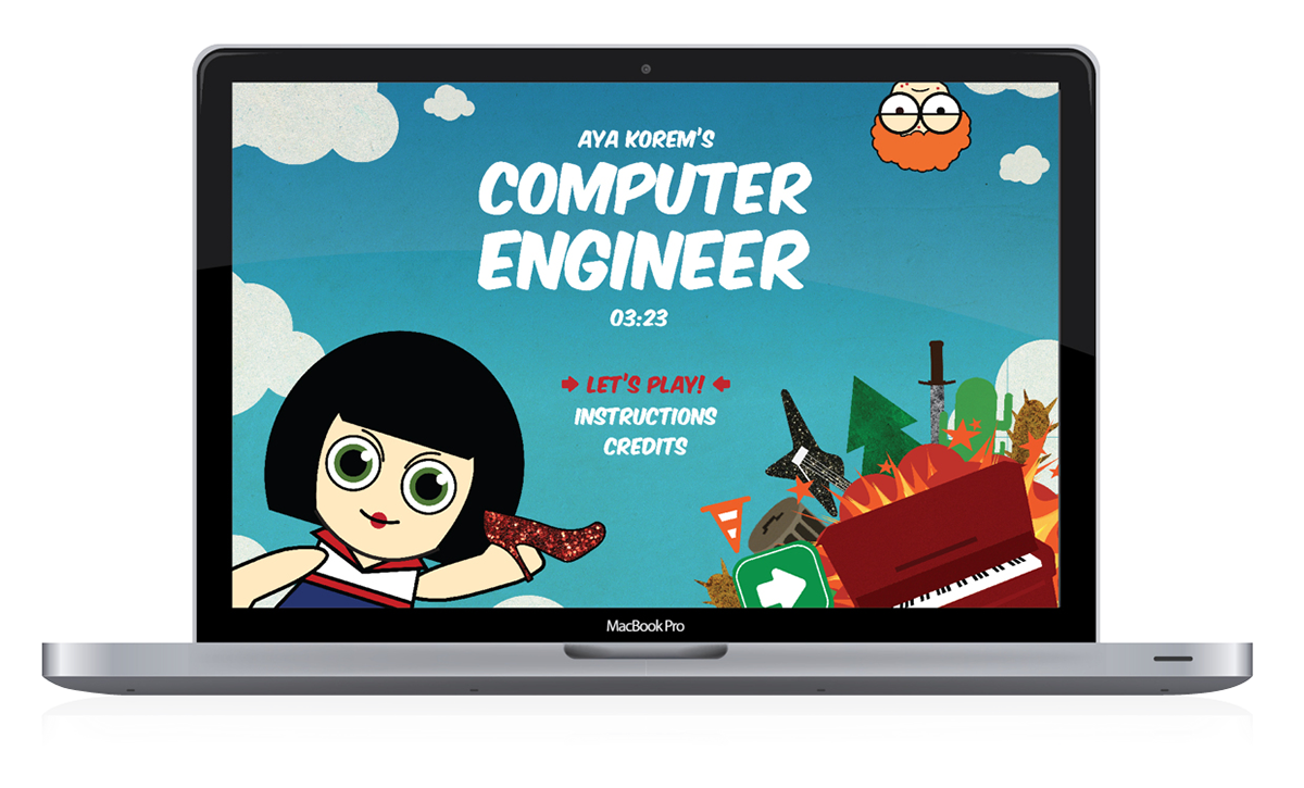 aya korem איה כורם Computer computer engineer game PLATFORM GAME Music Branding משחק משחק מחשב geek geeks