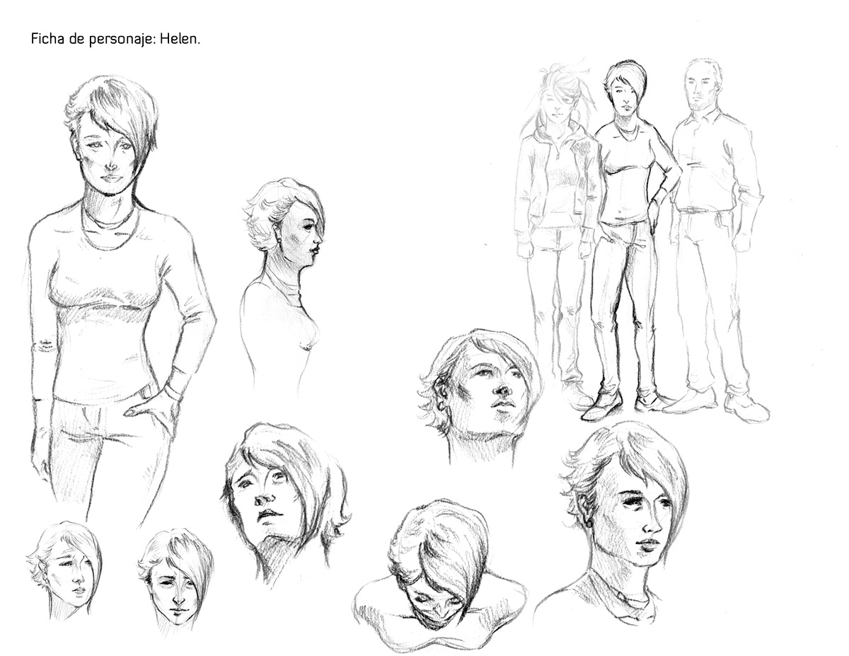 paralelos kevin mura Graphic Novel novel illustrations Character design scraps sketches