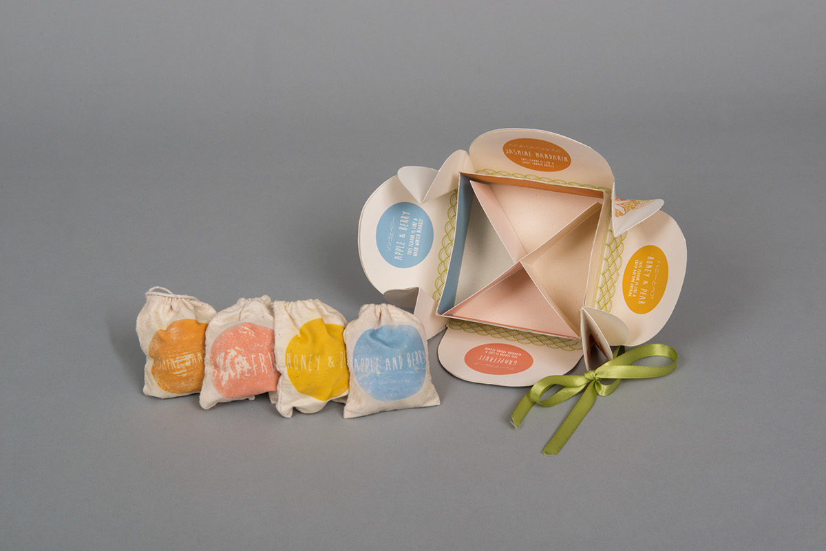 tea fushi tea package seasons color ribbon