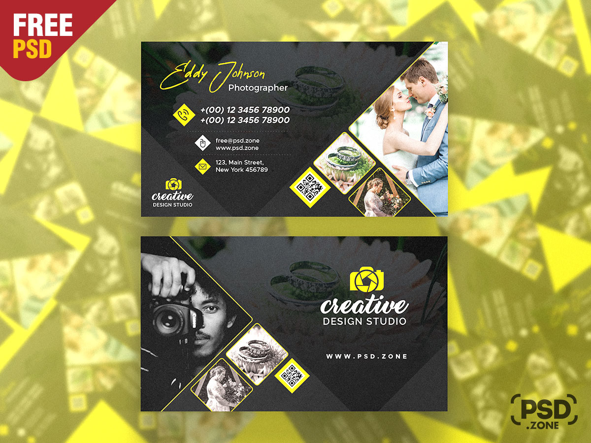 business card Business card design corporate free psd identity photographer psd psd free visiting