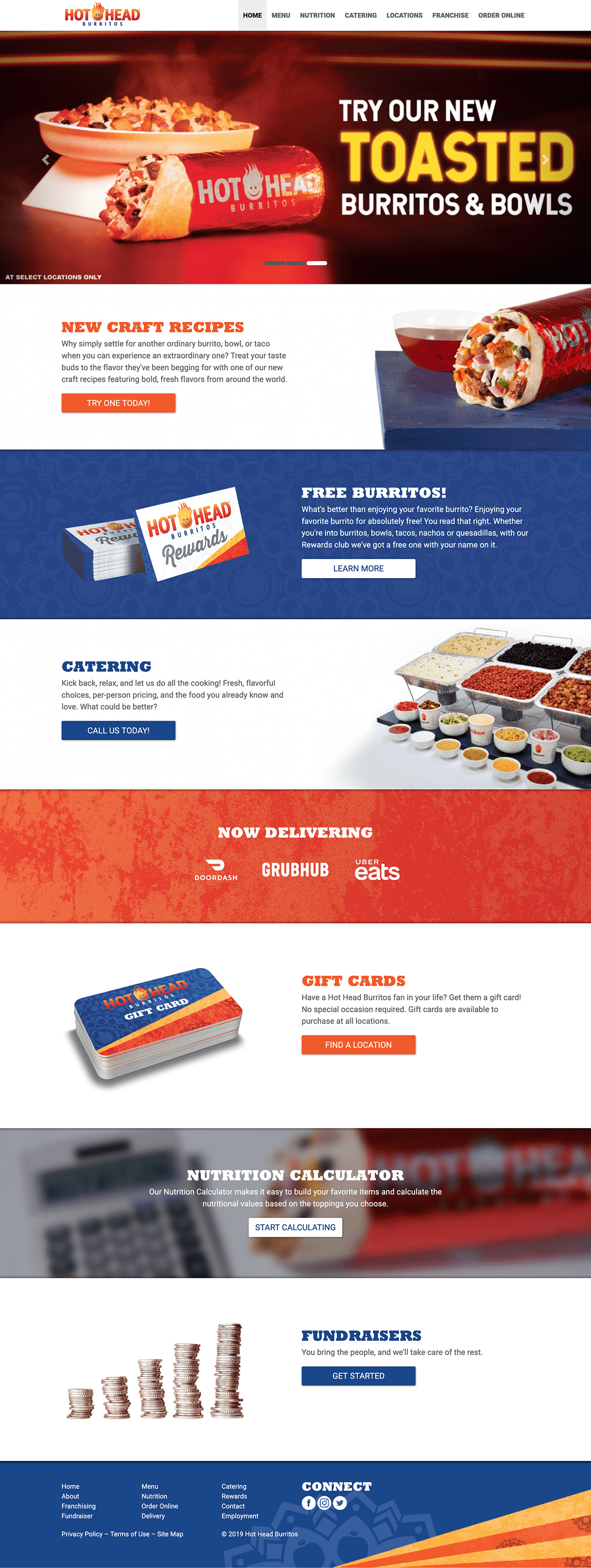 brand identity burritos fast casual landing page Web Design  Adobe Portfolio
