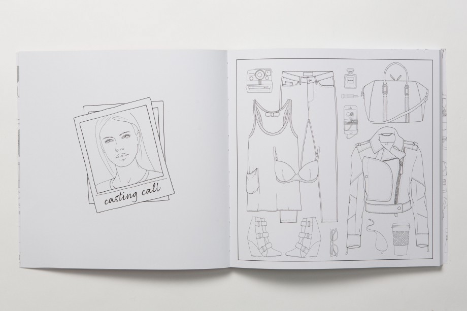 Adobe Portfolio Fashion  colouring book flat lay #ootd instagram trends fashion illustration book