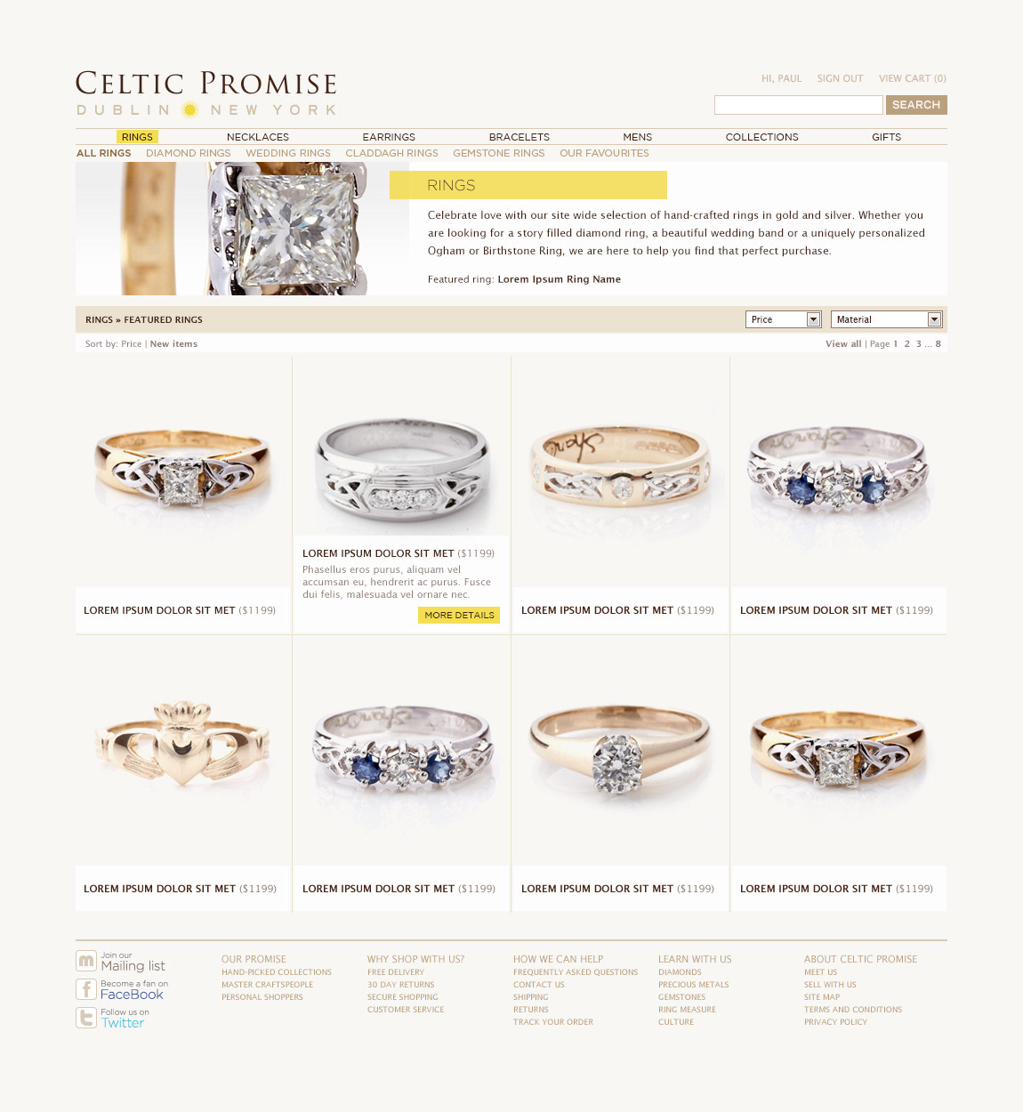 identity logo Website jewelry