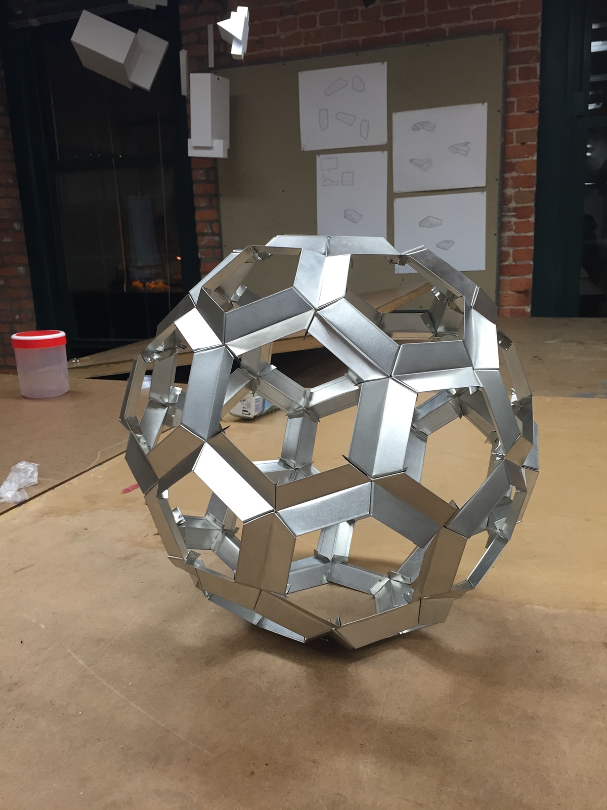 metal sheet tin bucky ball buckyball sphere