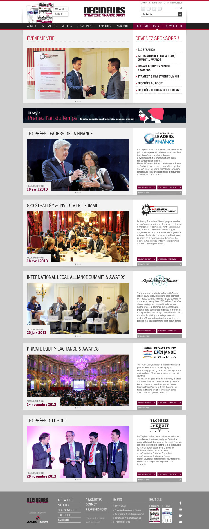 magazine print Web financial politics Leadership strategy lifestyle