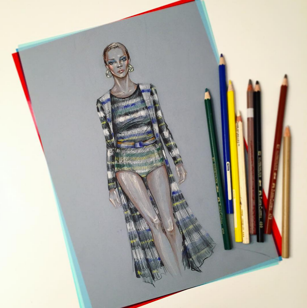 #Fashion #illustration #drawing