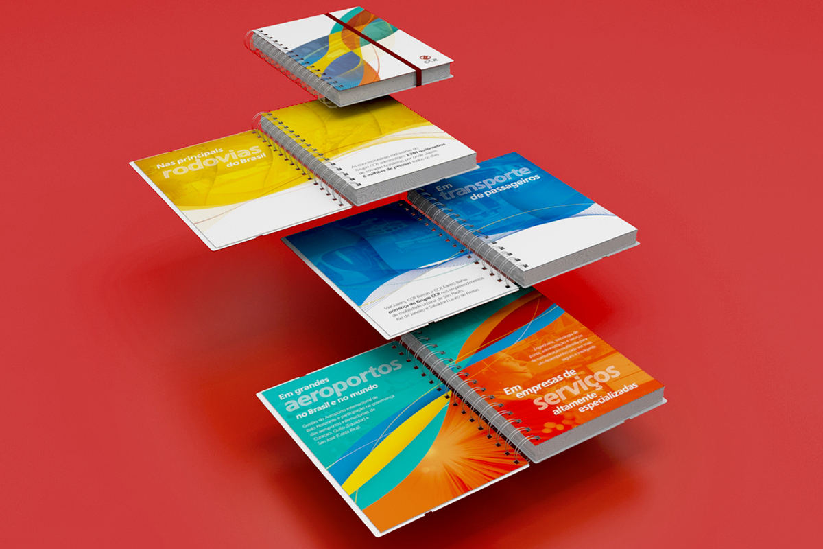 Adobe Portfolio colorful curves grupoccr CCR corporate brochure