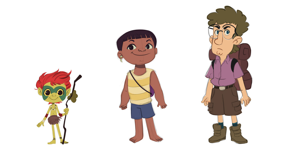 Amazon cartoon Character design  Drawing  fantasy Folklore kids illustration kids literature TALES