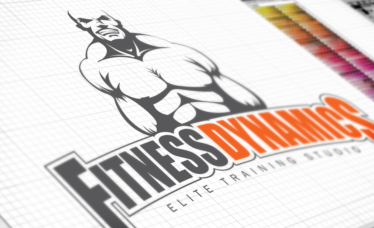 fitness dynamics Crossfit fitness brand identity Brand Design logo Logo illustration posters Business Cards brand orange gym stationery design Style Guide brand guide