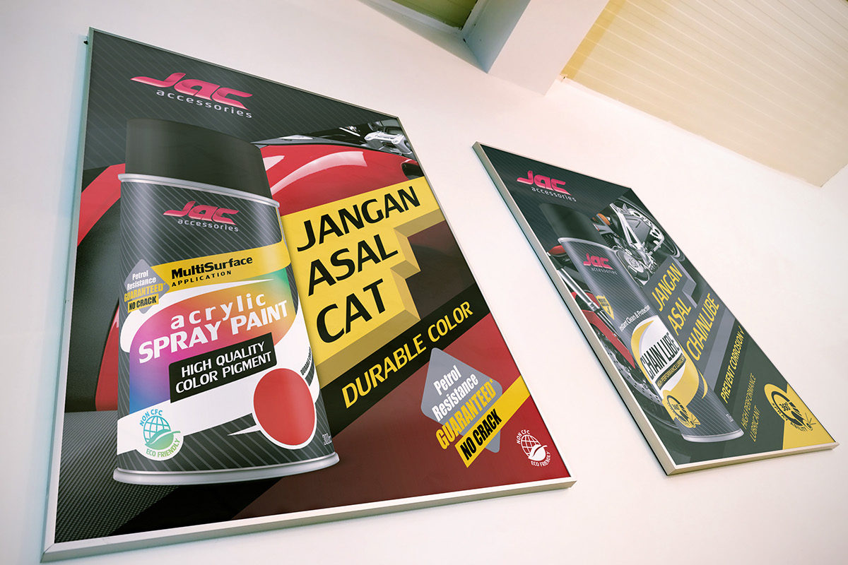 Jac accessories semarang indonesia thooney poster design automottive Bike spray paint chainlube product
