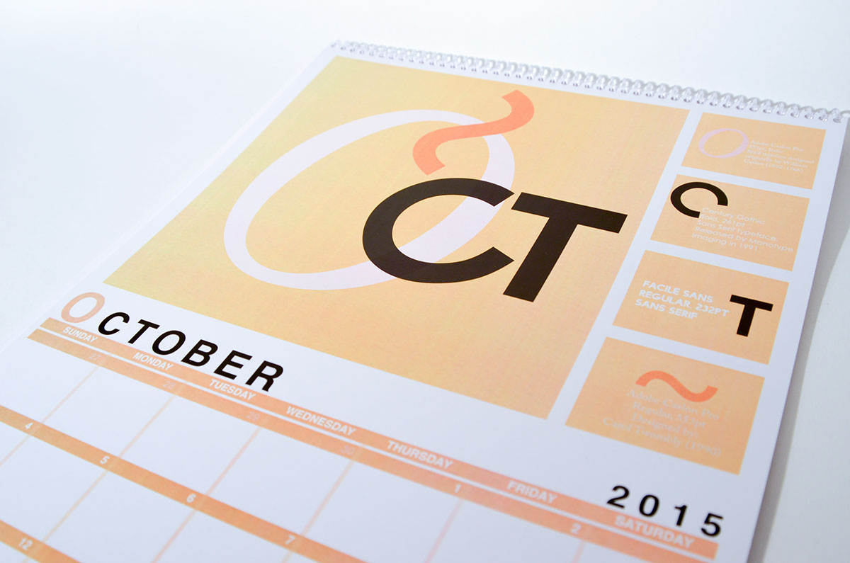 calendar typographic calendar