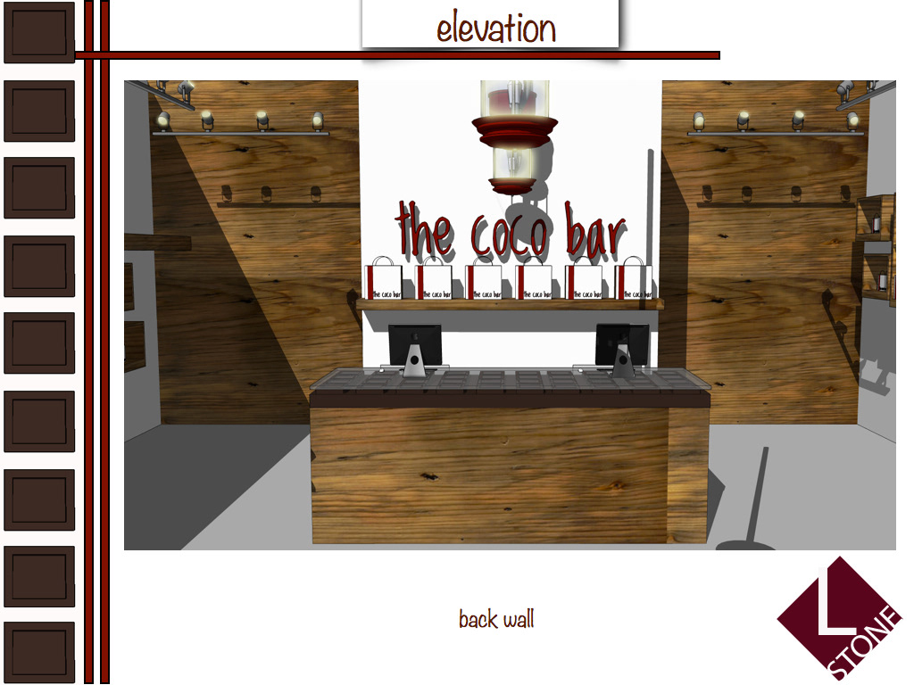 Chocolate store  retail store  Google SketchUp  Creative Direction  digital imaging  concept design