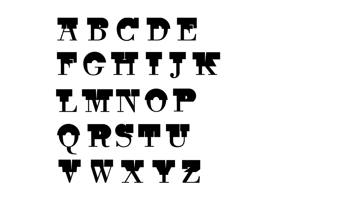 Adobe Portfolio type font Character mashup bold light Typeface experimental