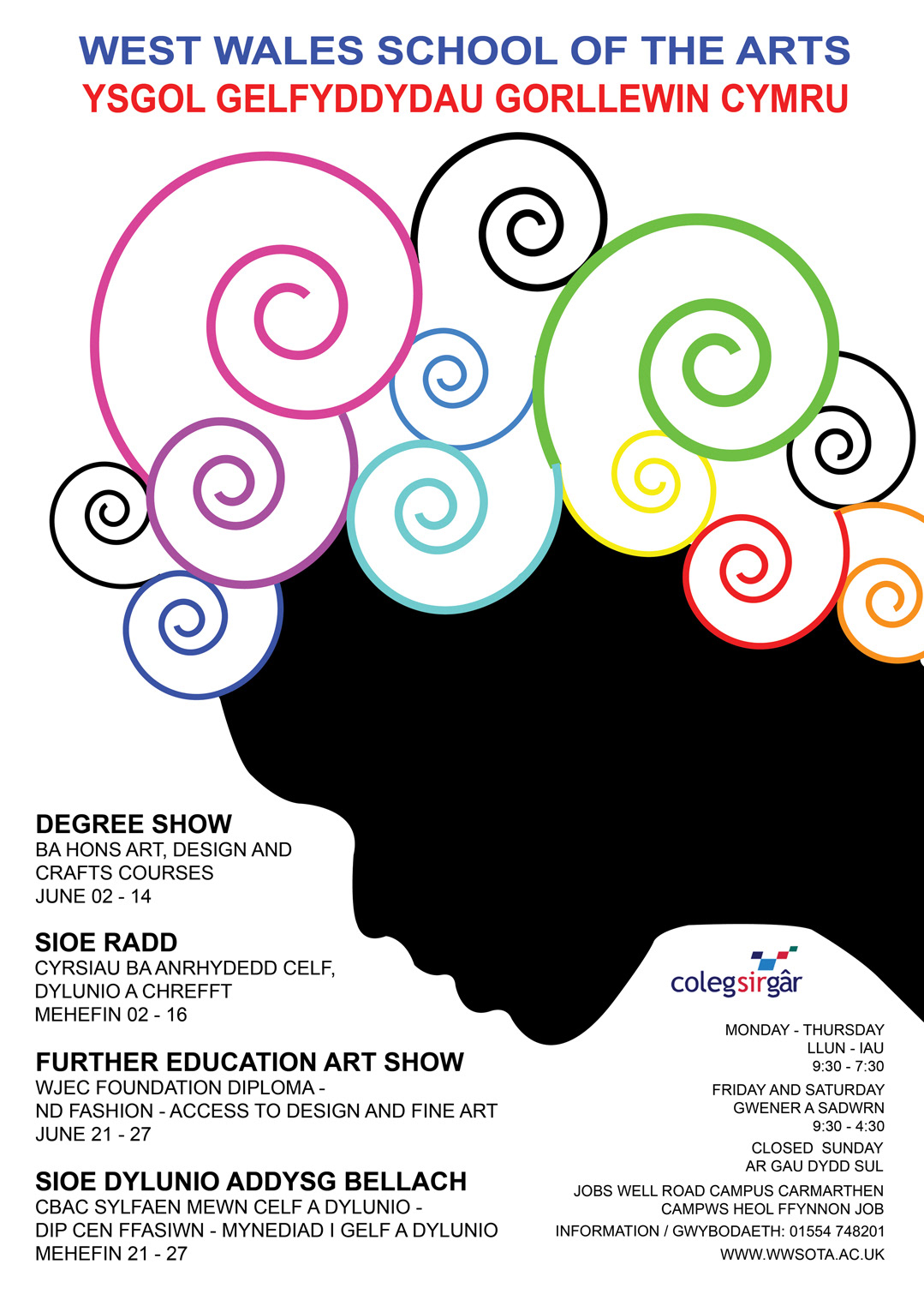 wales school Exhibition  Show arts poster