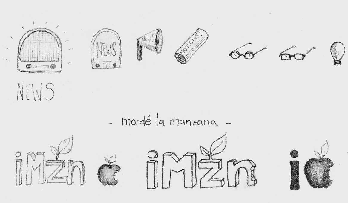 imanzana   imzn   mac apple Blog Icon doodles sketch Logo Design graphic design 