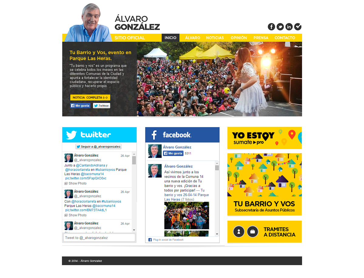 wordpress site politics candidate yellow cms