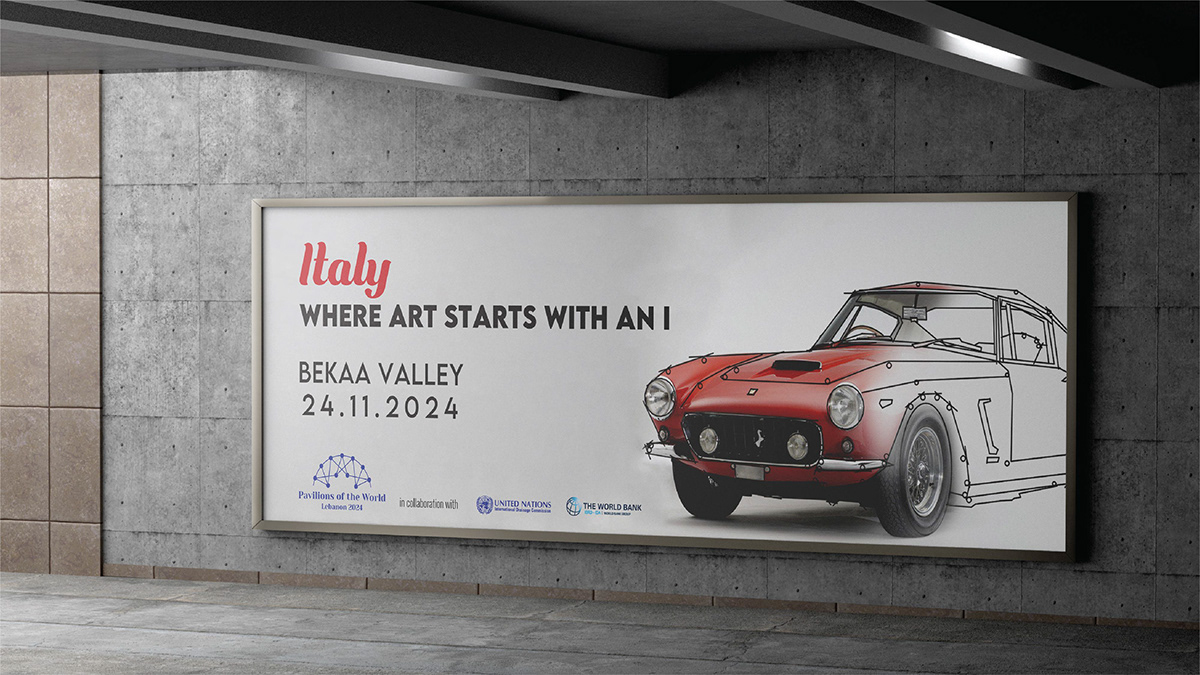 text billboard design marketing   outdoor advertising Poster Design Logo Design Italy Travel architecture architectural