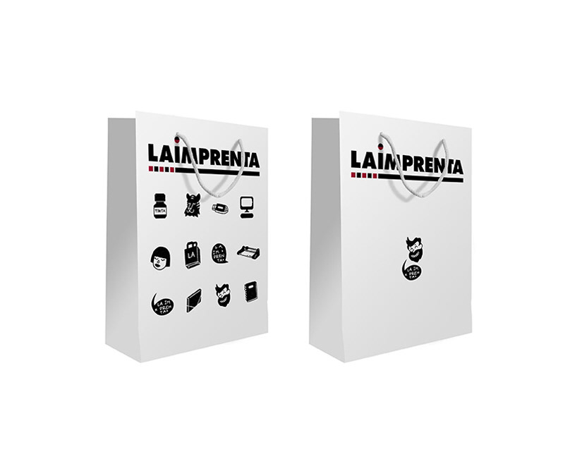 Rare rare studio promotional bag LA IMPRENTA pattern faces