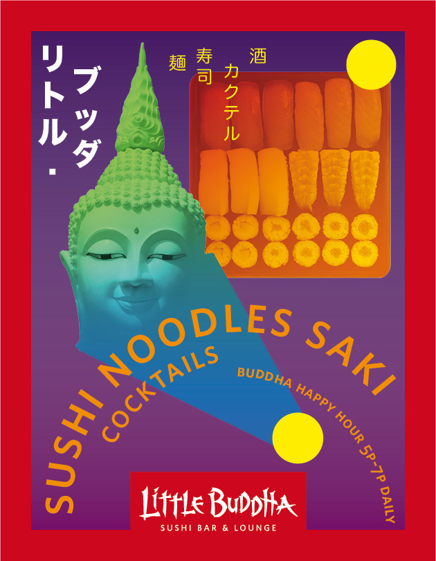 Palms Resort  Little Buddha  ad  Signage  restaurant  FOOD  sushi asian fusion
