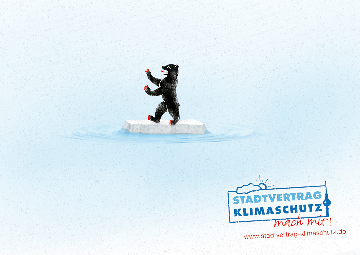 Advertising  bar berlin climate Eissholle future Grafik Design ILLUSTRATION  Kampagne ollivolution