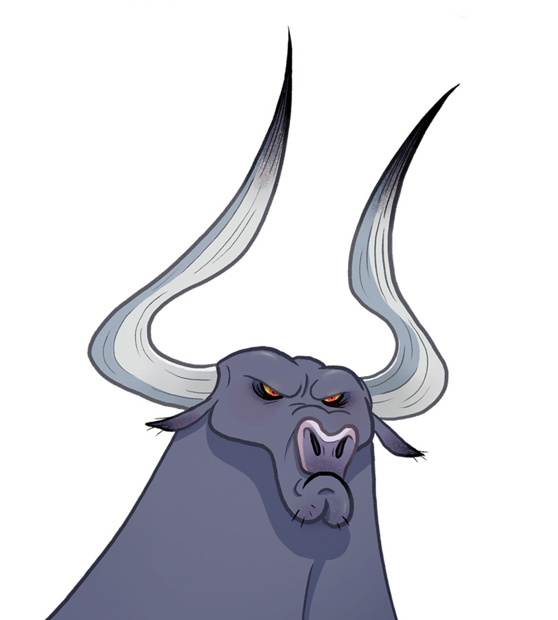 characters concept sketch minotaur mythology greek animals bull Buffalo cow GNU minotaurus olivier silven