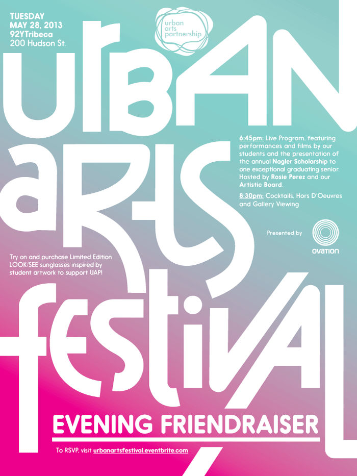 Urban arts poster festival lettering gradient