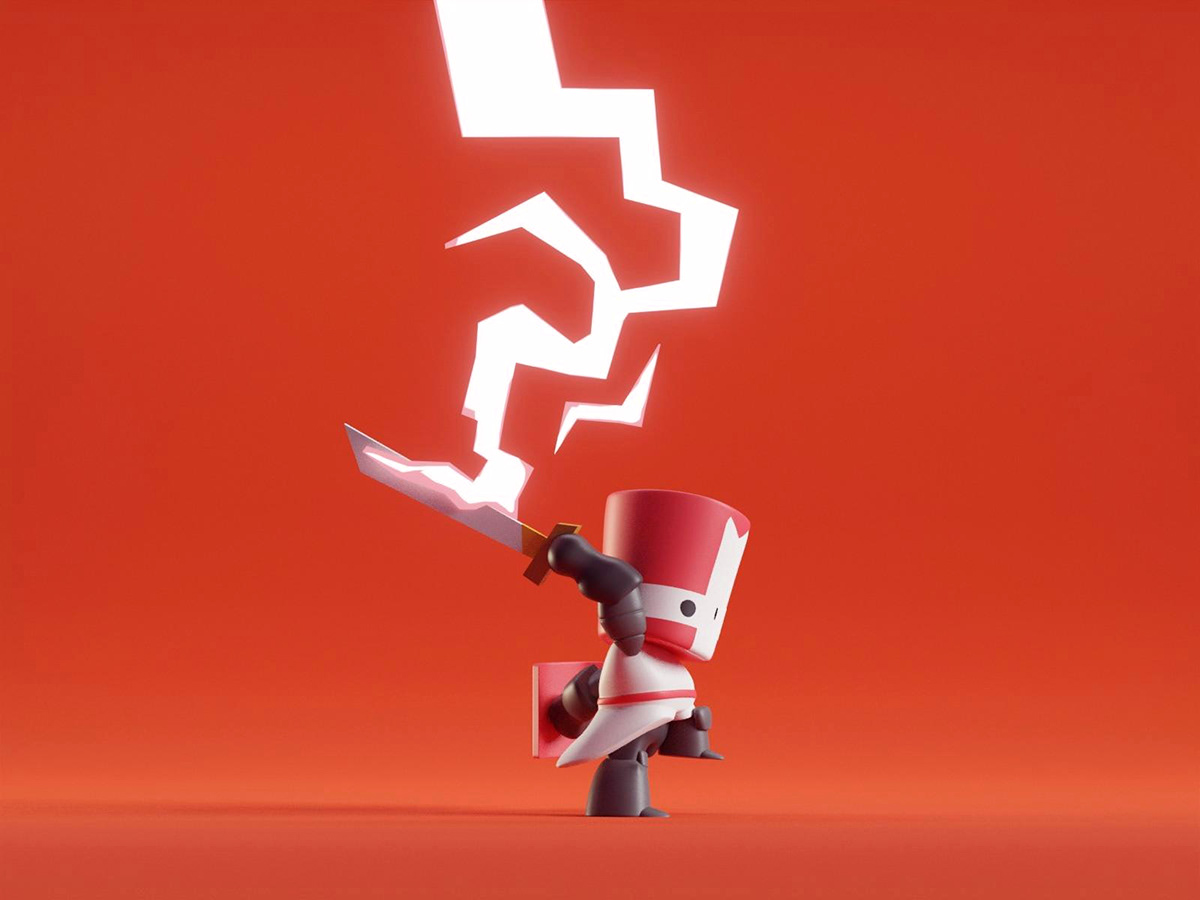 blender b3d castle crashers Character Game Art models Render knights Fan Art