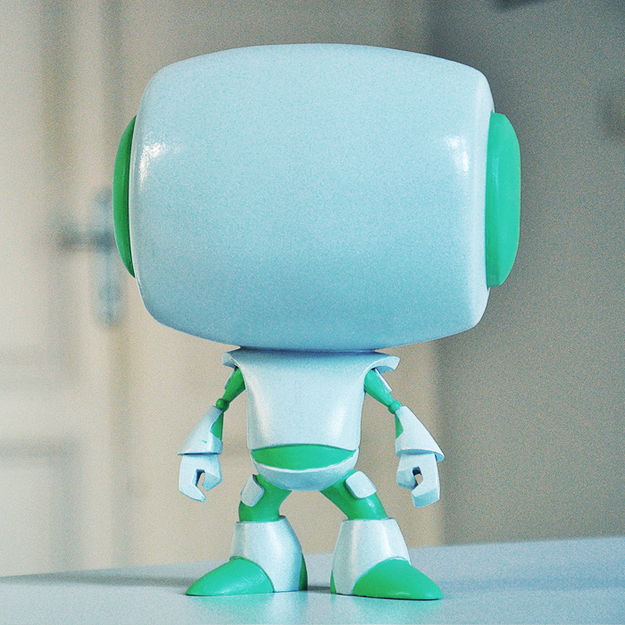 robot sculpture figure mascote Character
