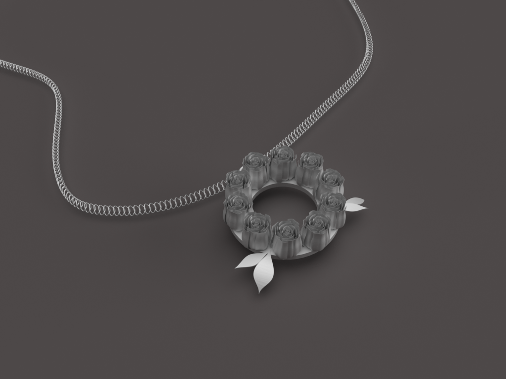 rose 3d modeling jewelry Solidworks Render