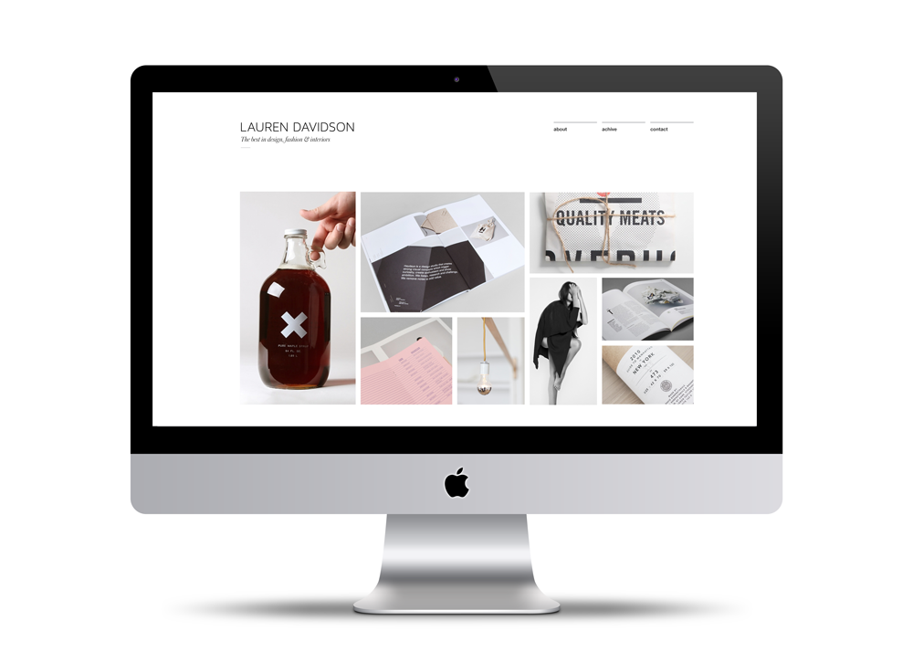 laurendavidson design Website inspiration minimal graphic monochrome clean Blog tumblr iPad iMac online
