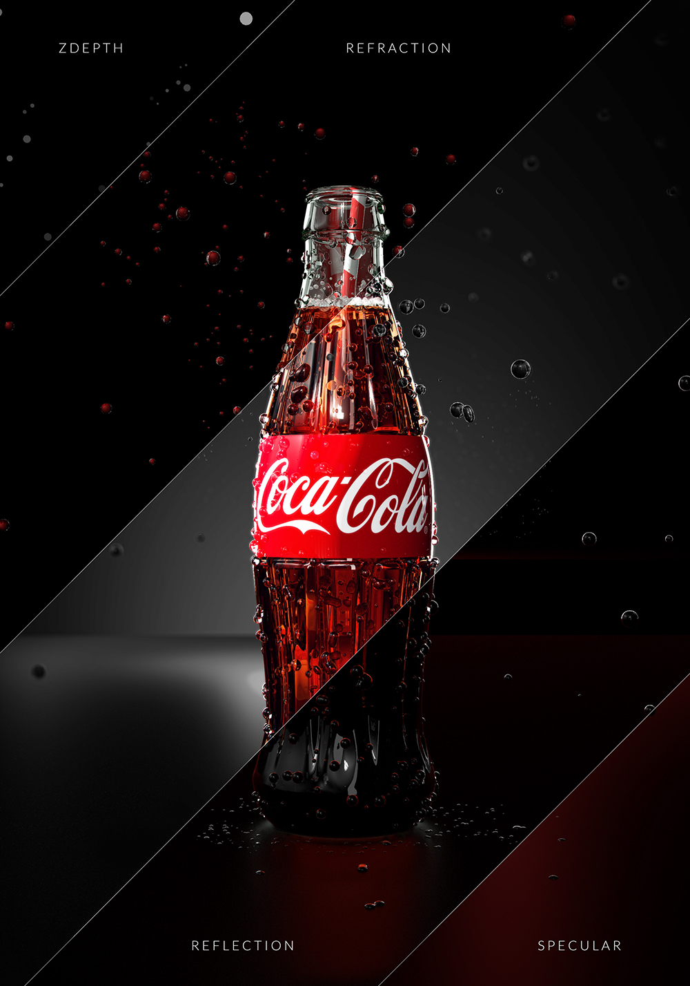 Coca Cola back to classic CG Render 3D scene