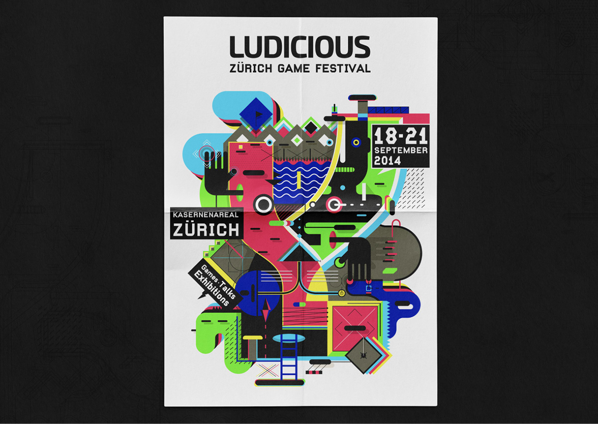 colorful Event festival Fun Gaming identity ILLUSTRATION  Logo Design visual identity