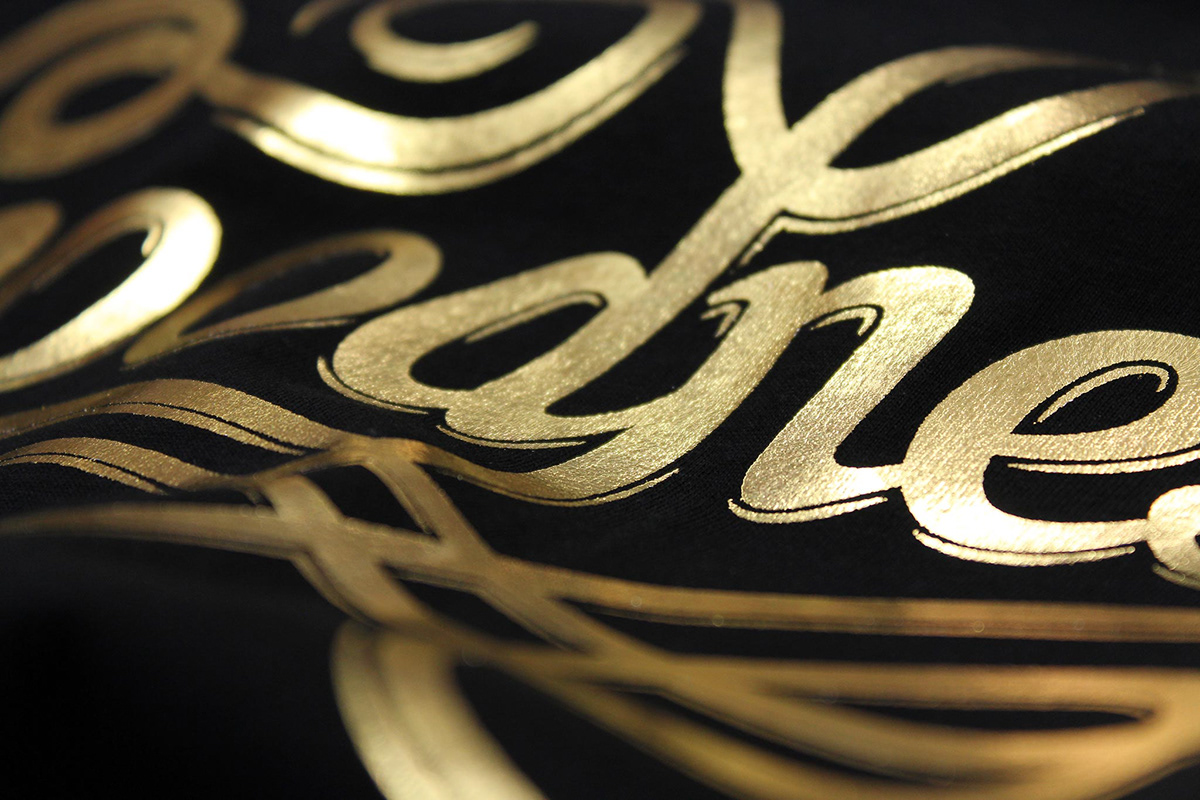identity goodness Good happy gold emboss foiling letterpress tshirt print notebooks apparel tees cards handcraft