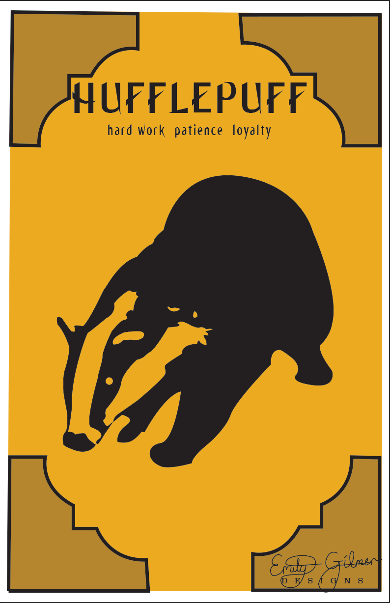 harry potter Poster Design minimalist Gryffindor Slytherin Ravenclaw Hufflepuff