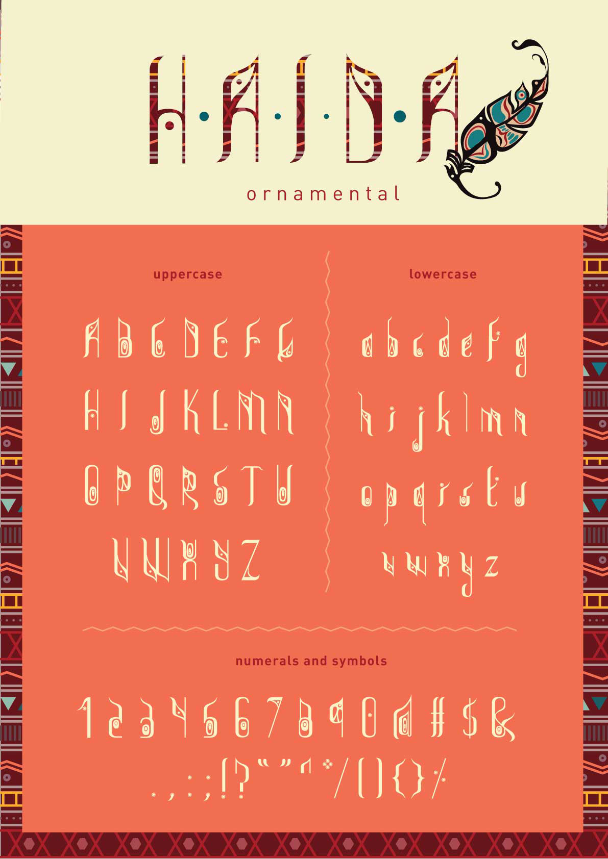 font design tribal haida tribe Canada bold ornamental Basic