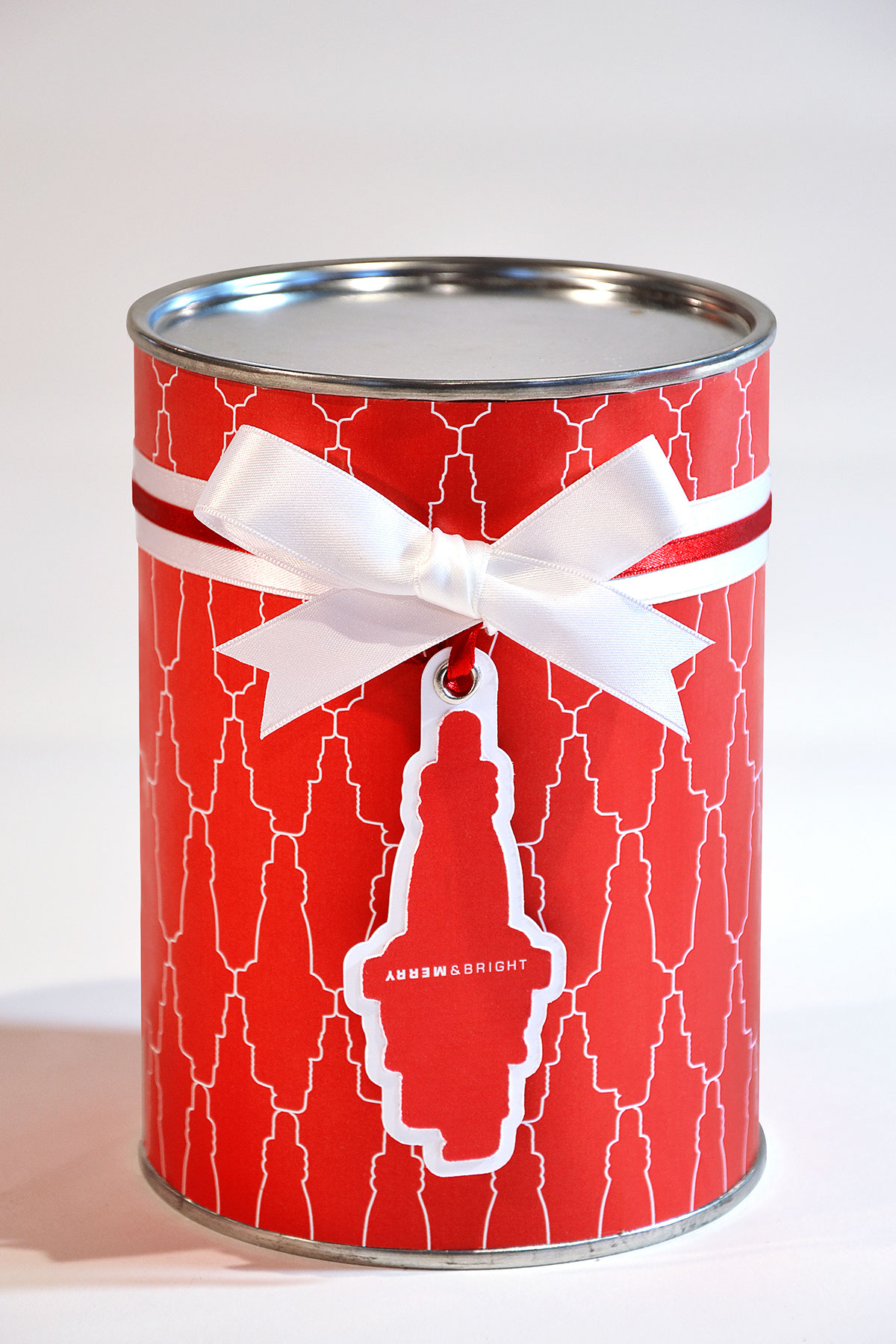 pattern Christmas candle handmade craft Scented sparkplug red bow gift in house
