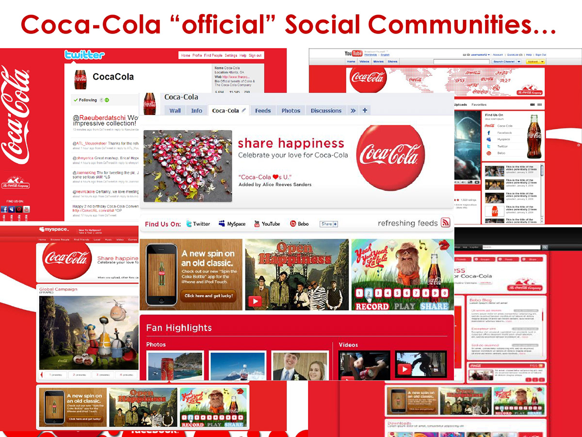 social media online marketing Coca Cola gcc content