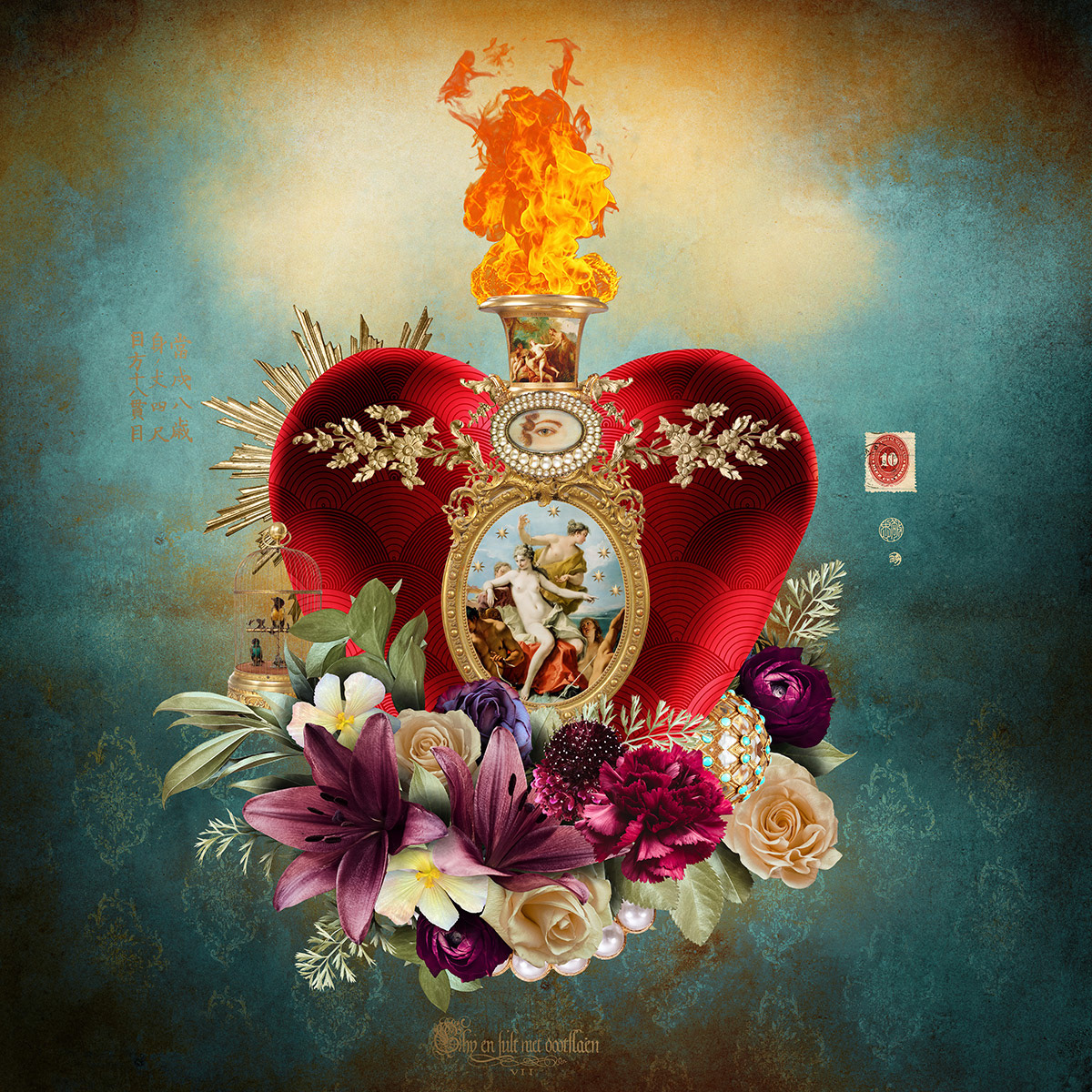 collage Digital Art  heart ILLUSTRATION  photoshop religion sacred spiritual