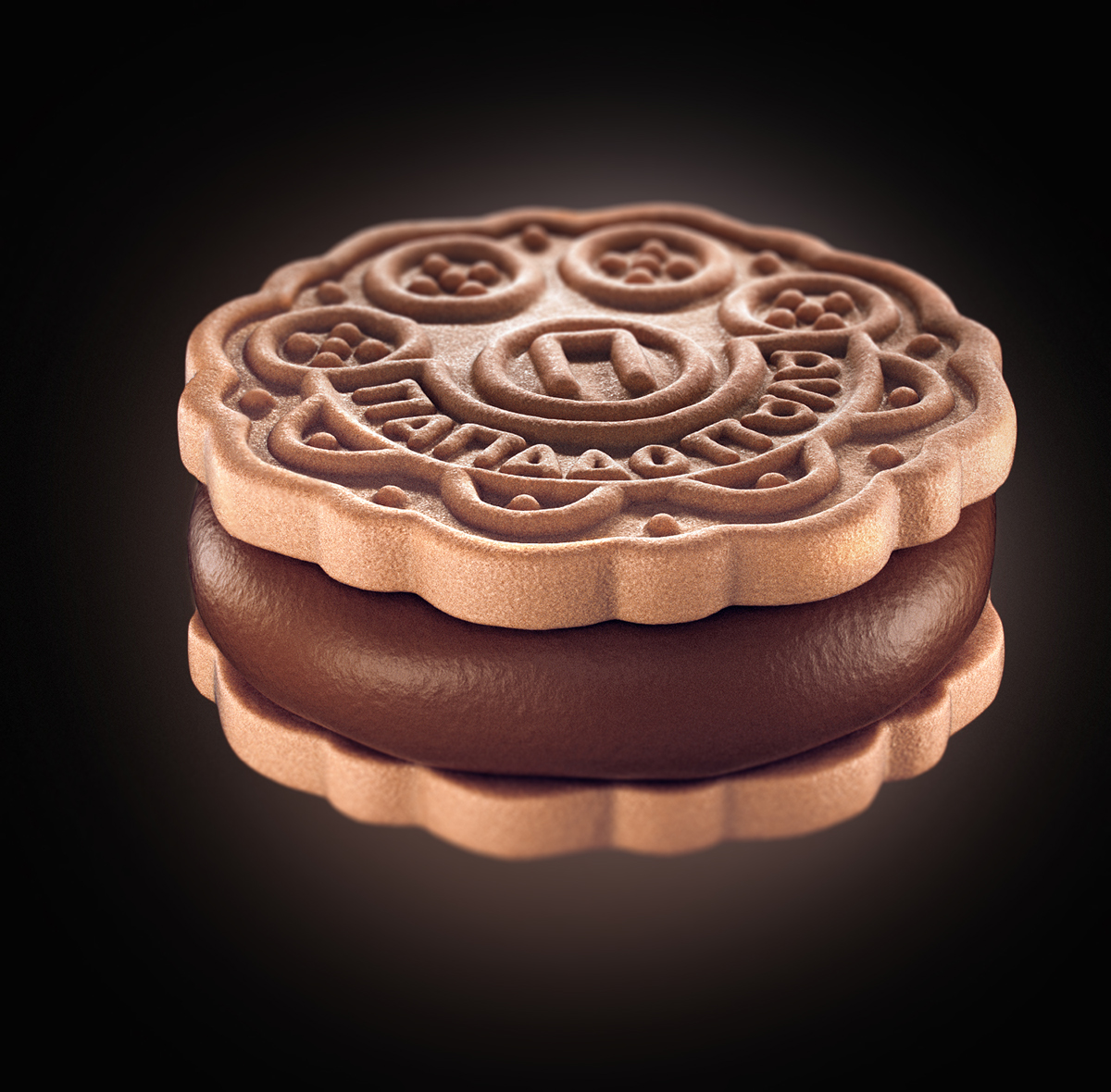 chocolate cookie Food  sweet 3D CGI vray 3dsmax cgworks biscuit brown flavor fresh delicious yummy