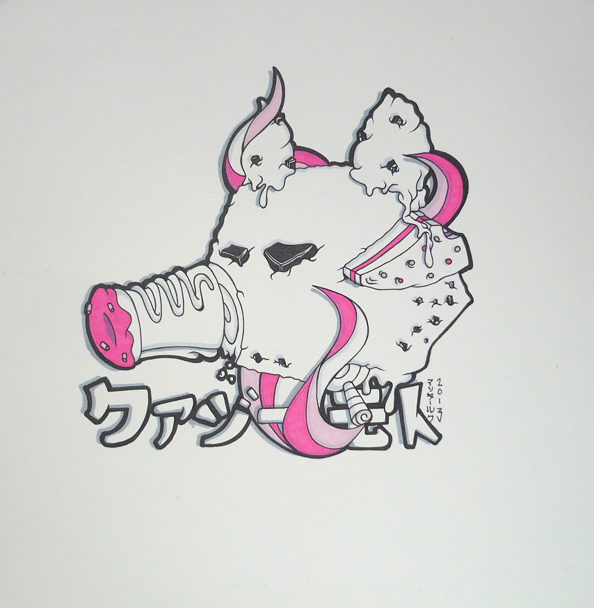 pen ink Beatles Keith Haring art japanese japan mandark quasimoto sweet