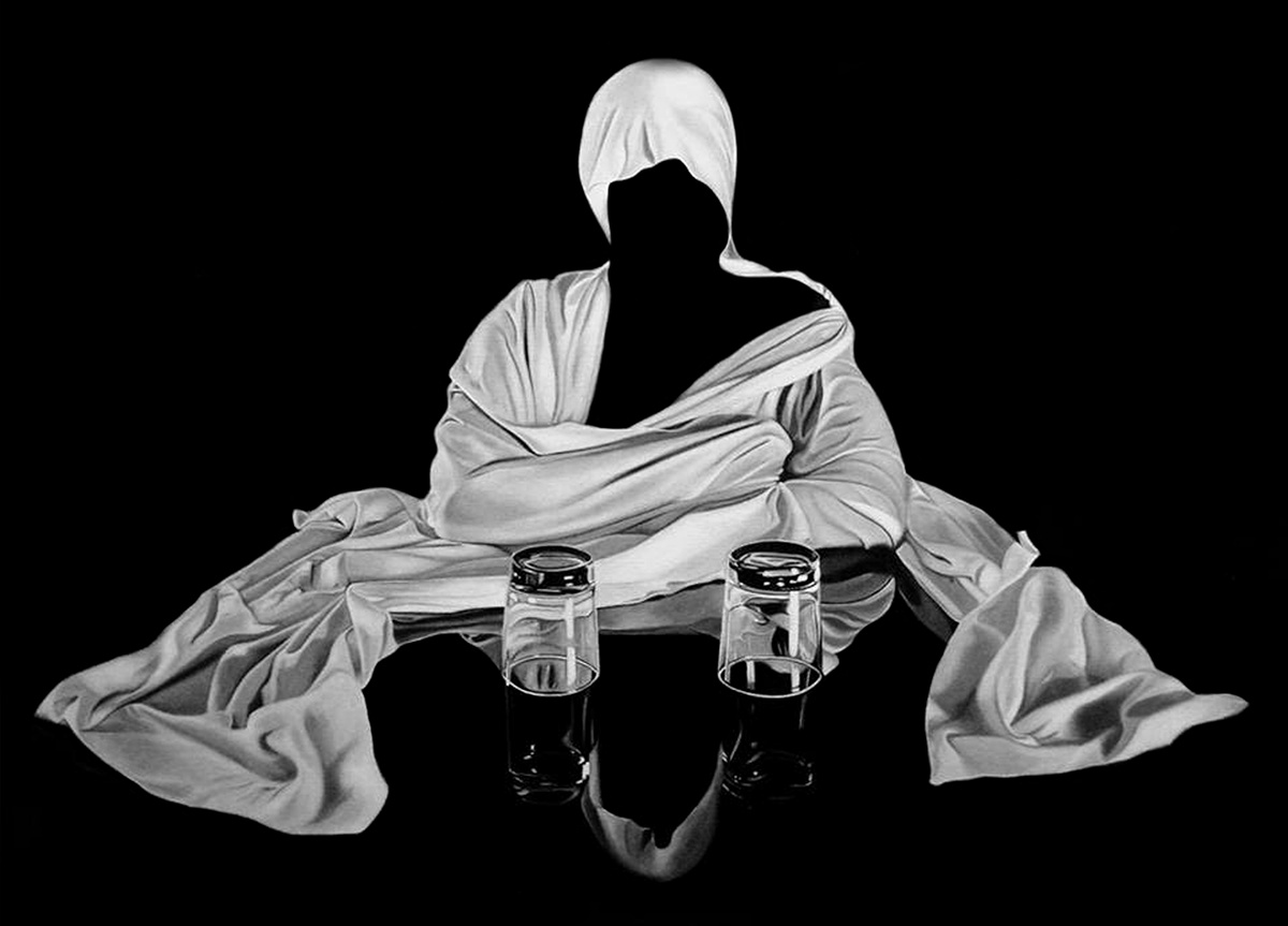 figurative cloth metaphysic black and white