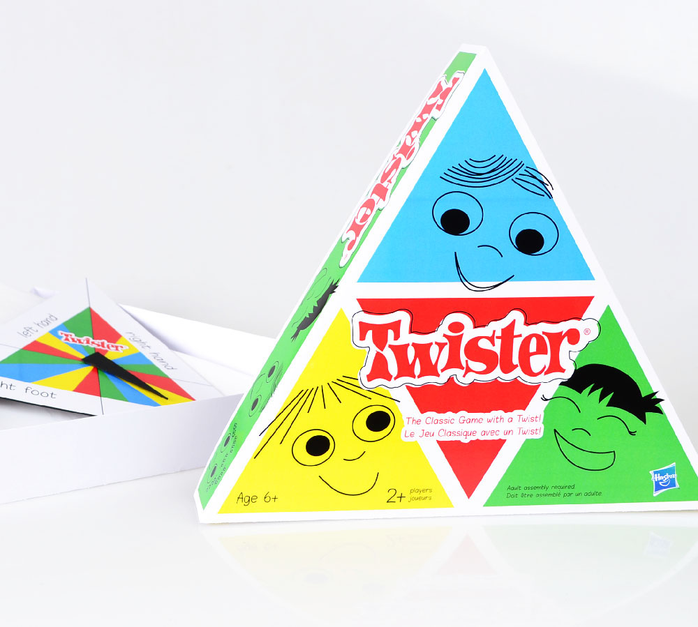 twister game Triangles children's packaging board games
