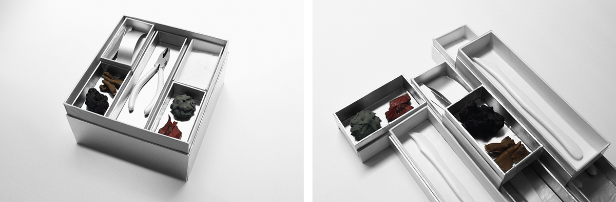 White gray silver ATR catalog creasing deformation Space  brass iron aluminimum material logo business card box