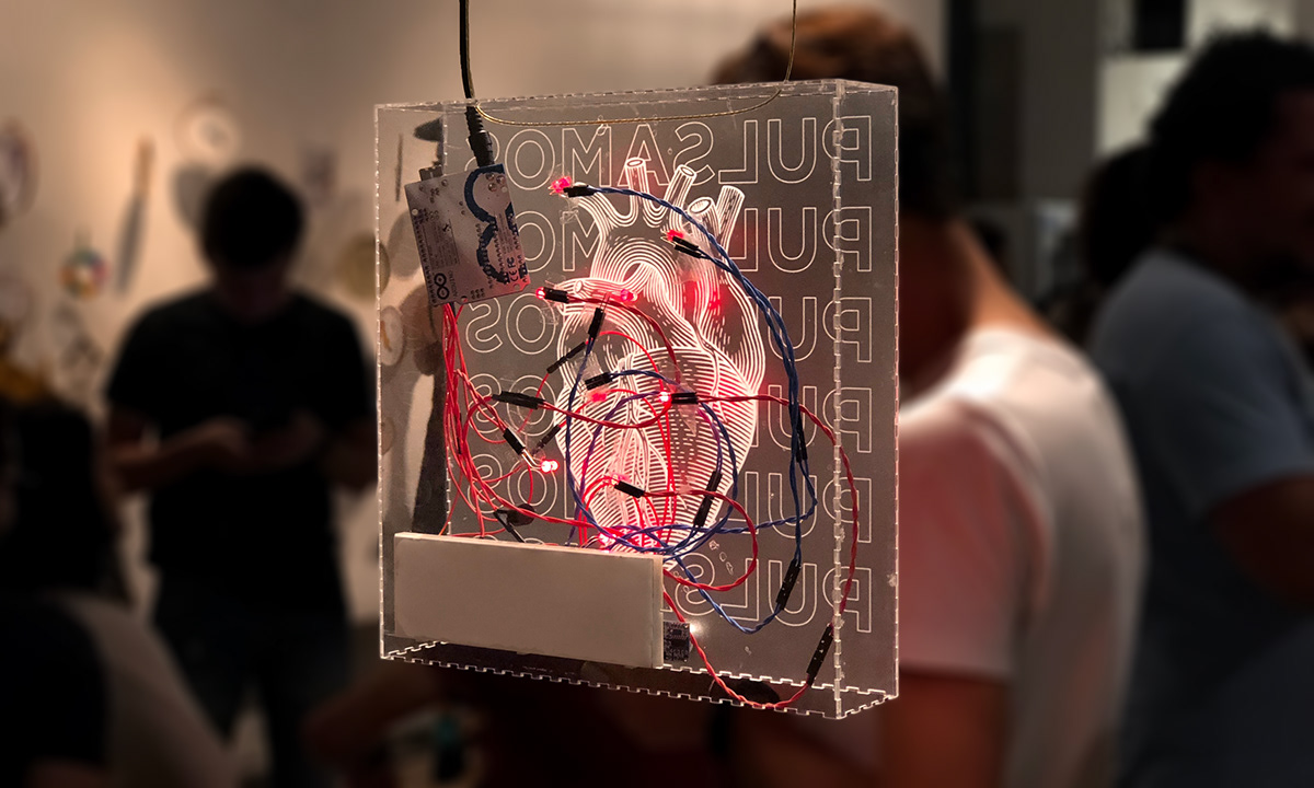 Arduino art heart ILLUSTRATION  tech Technology exposition flat graphic adobeawards