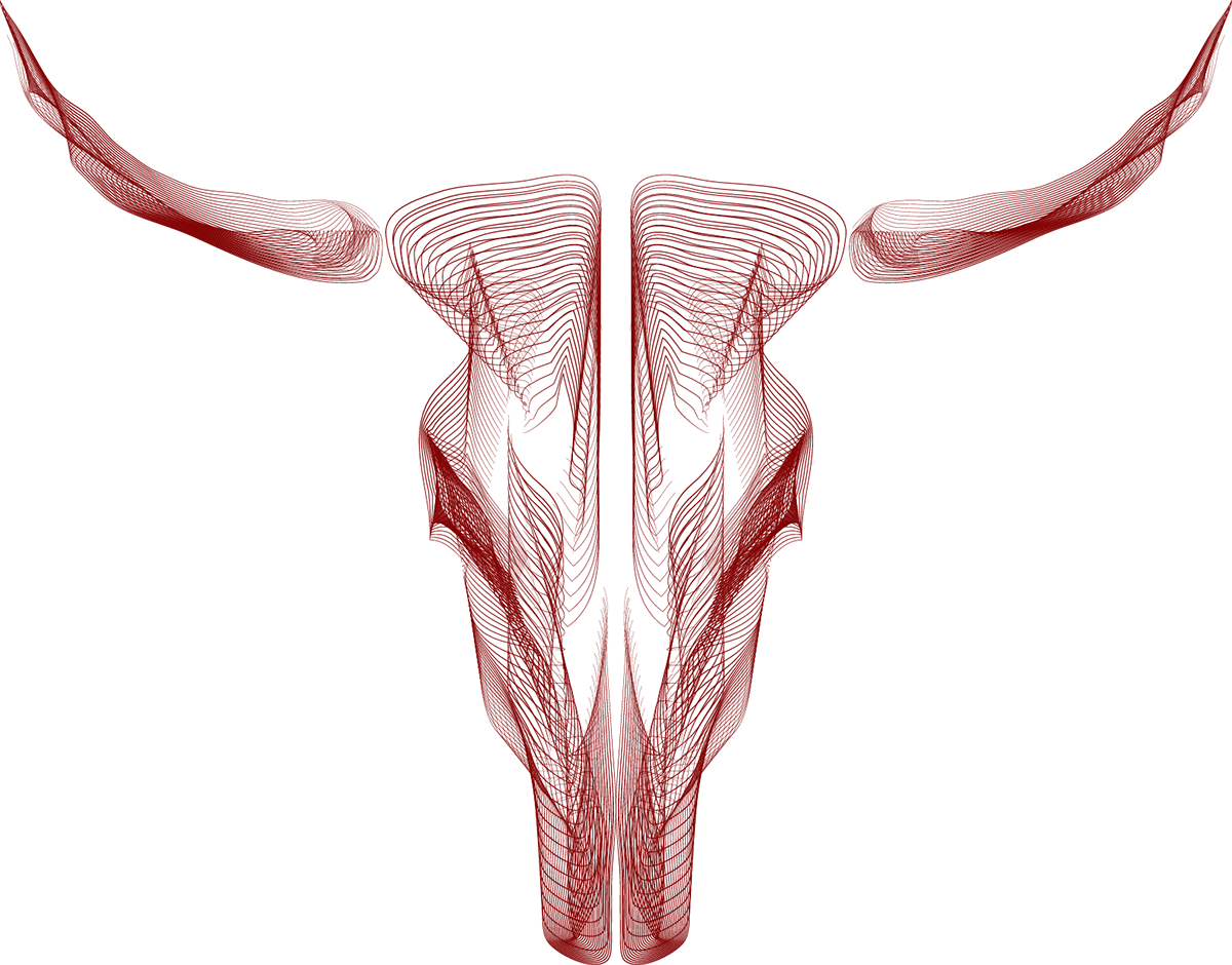 deer bull goat fist lines mesh Illustrator x-ray