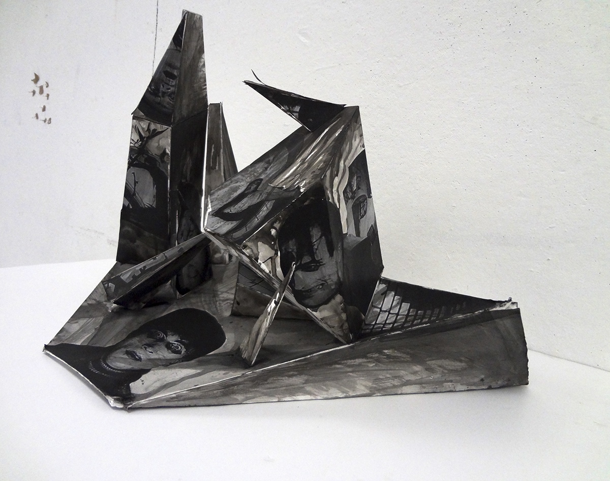 movie Cinema sculpture design Composite ink Expression risd charcoal kinematic